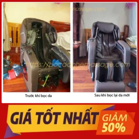 Bọc da ghế massage cũ thay mới da chất lượng